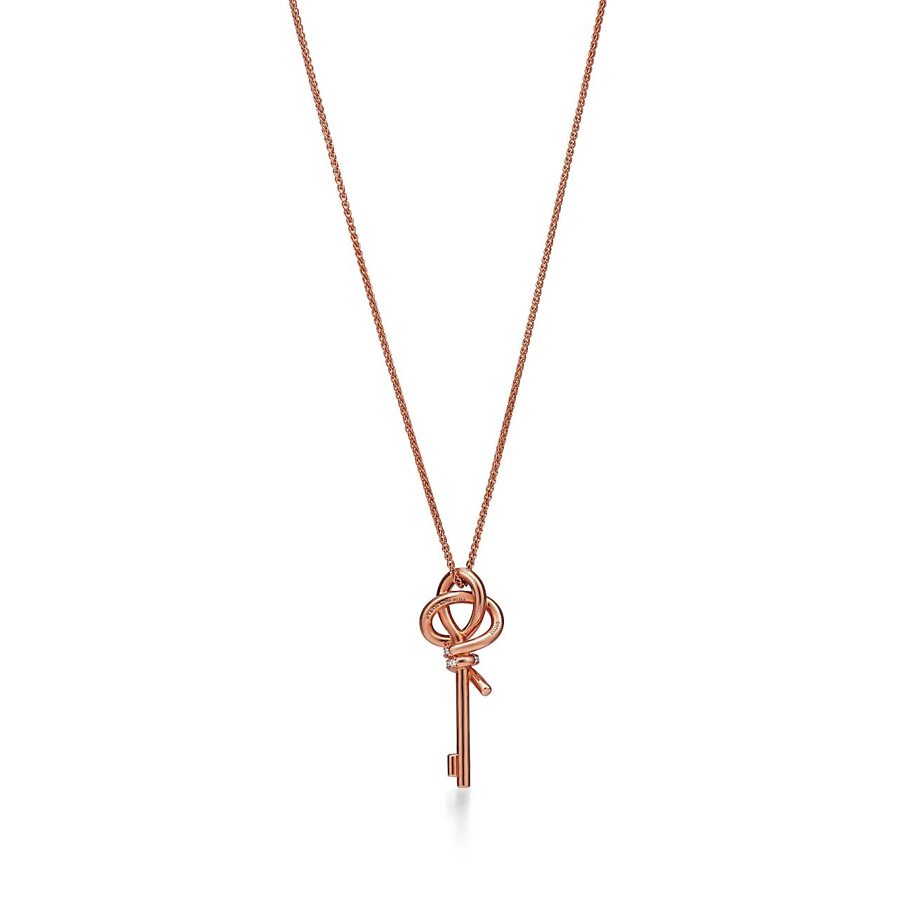 18K Celestial T Keys Woven Diamonds Medium Necklace