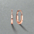 18K Celestial T Lock Diamonds Medium Earrings
