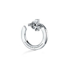 18K Celestial T T1 Open Hoop White Gold Earrings