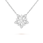18K Lotus Openwork Pendant Necklace