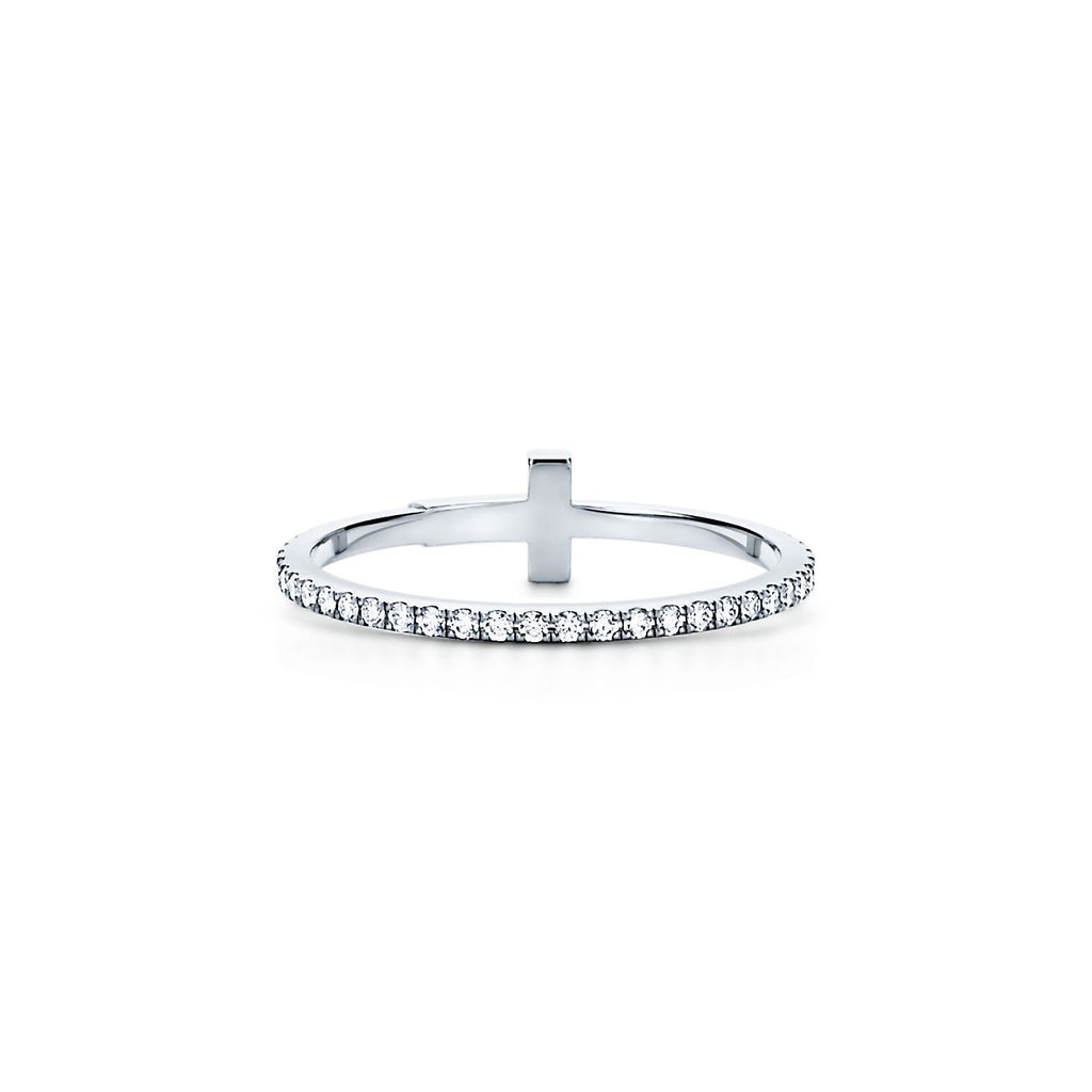 18K Celestial T Diamond Wire  Ring
