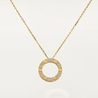 18K Love Diamond-Paved Necklace