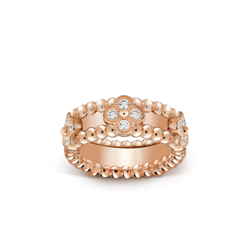 18K Celestial Perl̩e Clovers Ring