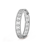 18K White Gold Perl̩e Clovers Bracelet