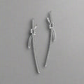 18K Celestial T Knot Drop Diamonds Earrings