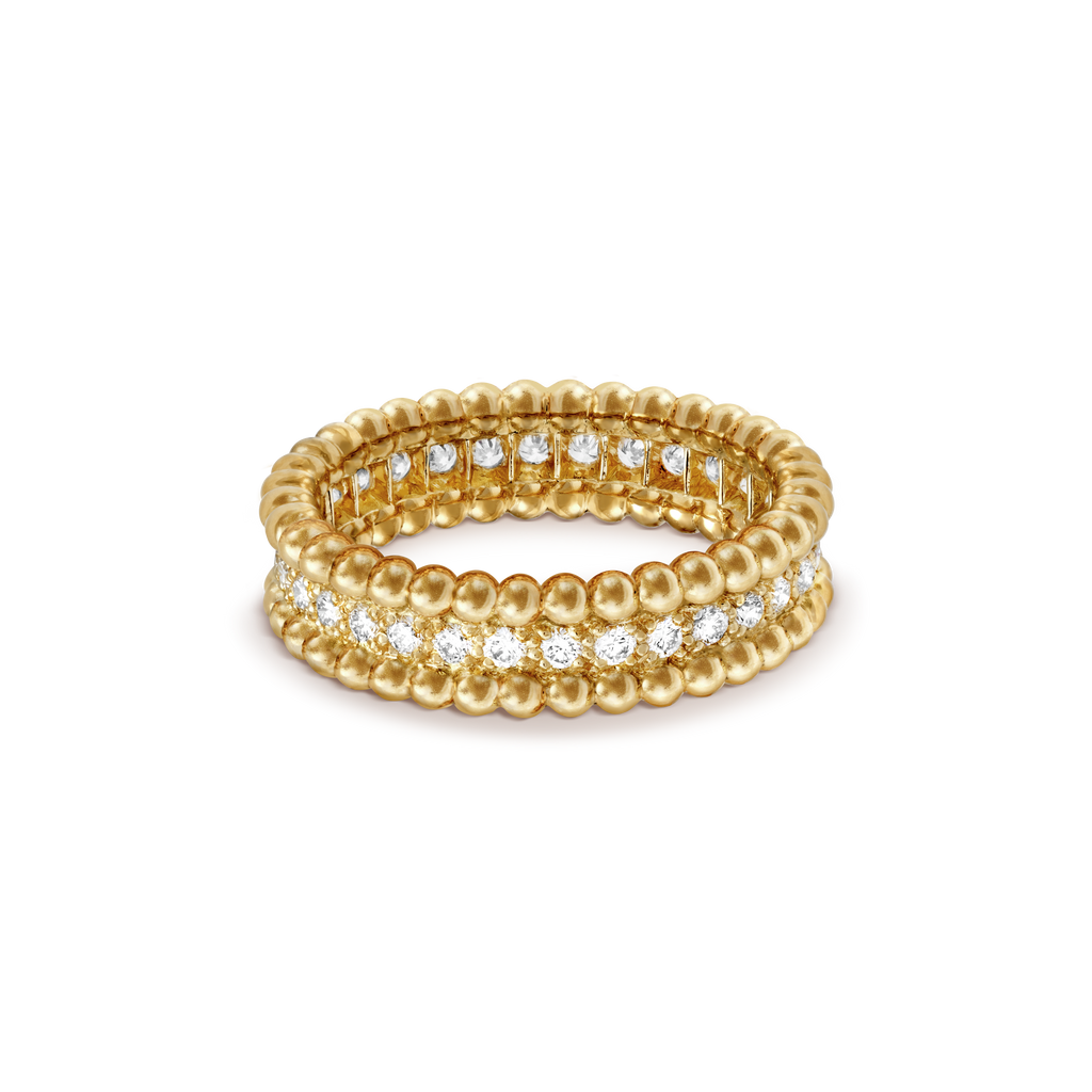 18K Celestial Perl̩e Diamonds Ring