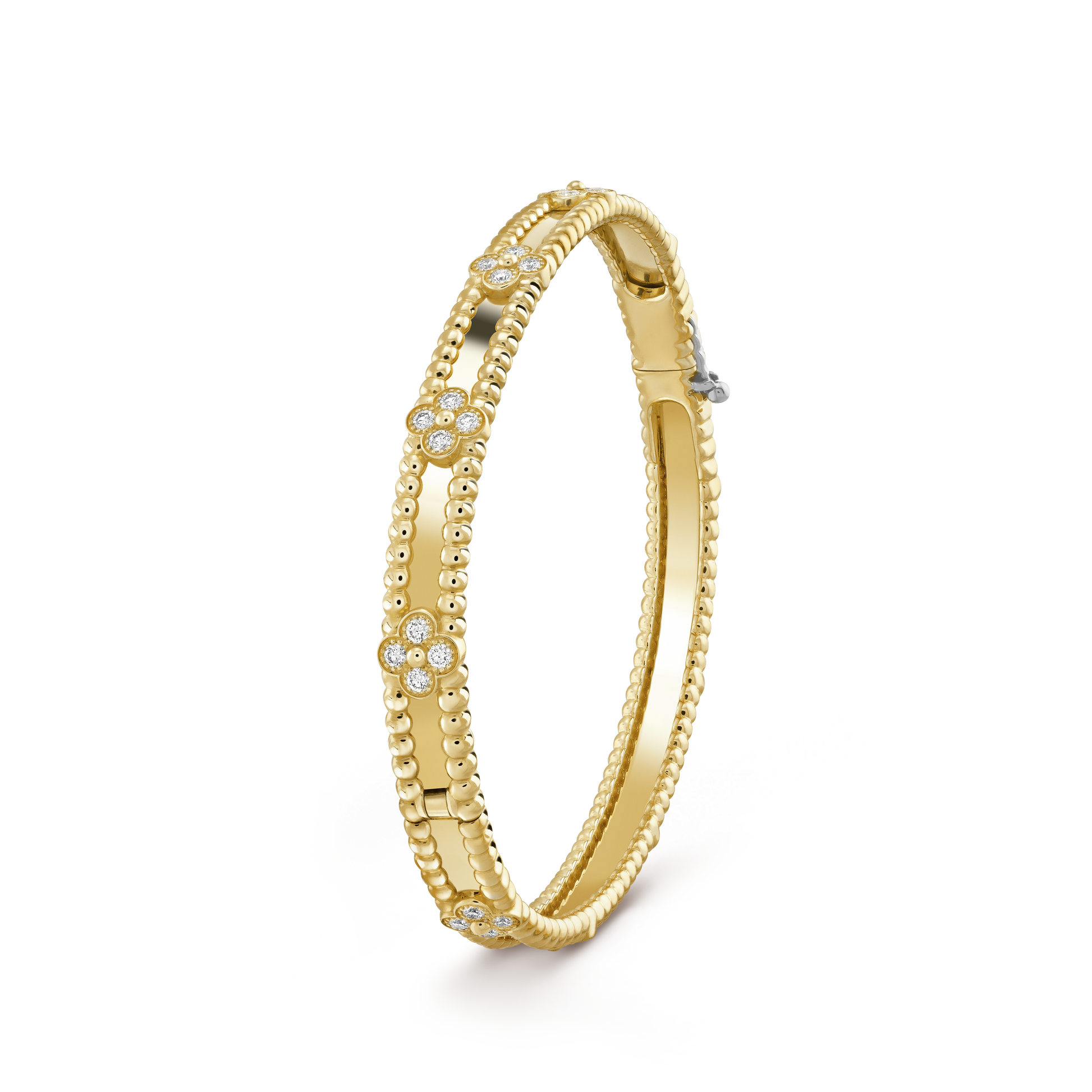 18K Celestial Perl̩e Sweet Clovers Small Bracelet