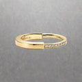 18K Celestial T Lock Diamonds Yellow Gold Ring