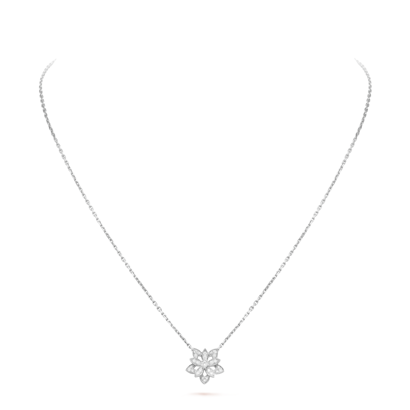 18K Celestial Lotus Openwork Pendant Necklace