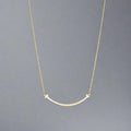 18K Celestial T Smile Pendant Necklace