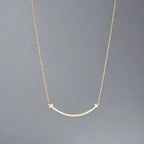 18K Celestial T Smile Pendant Necklace