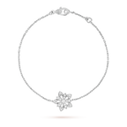 18K Lotus Openwork Pendant Bracelet