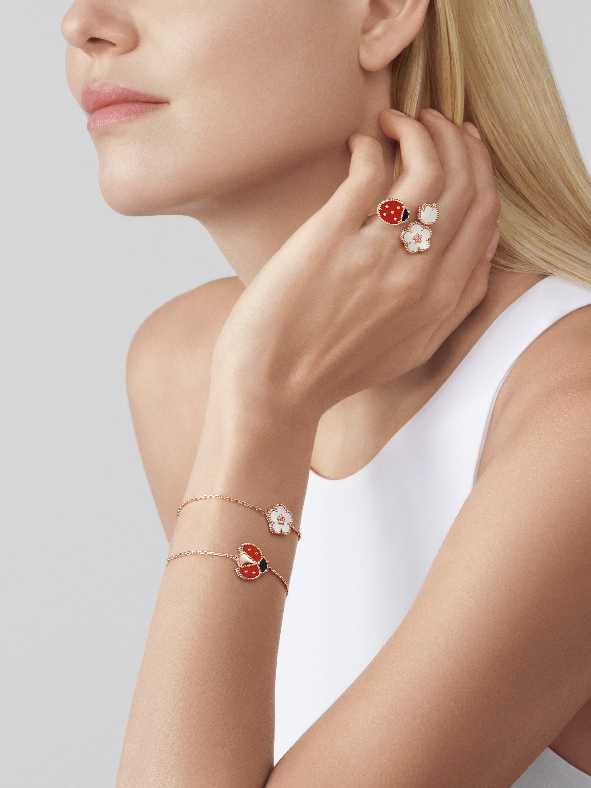 18K Celestial Lucky Spring Plum Blossom Bracelet