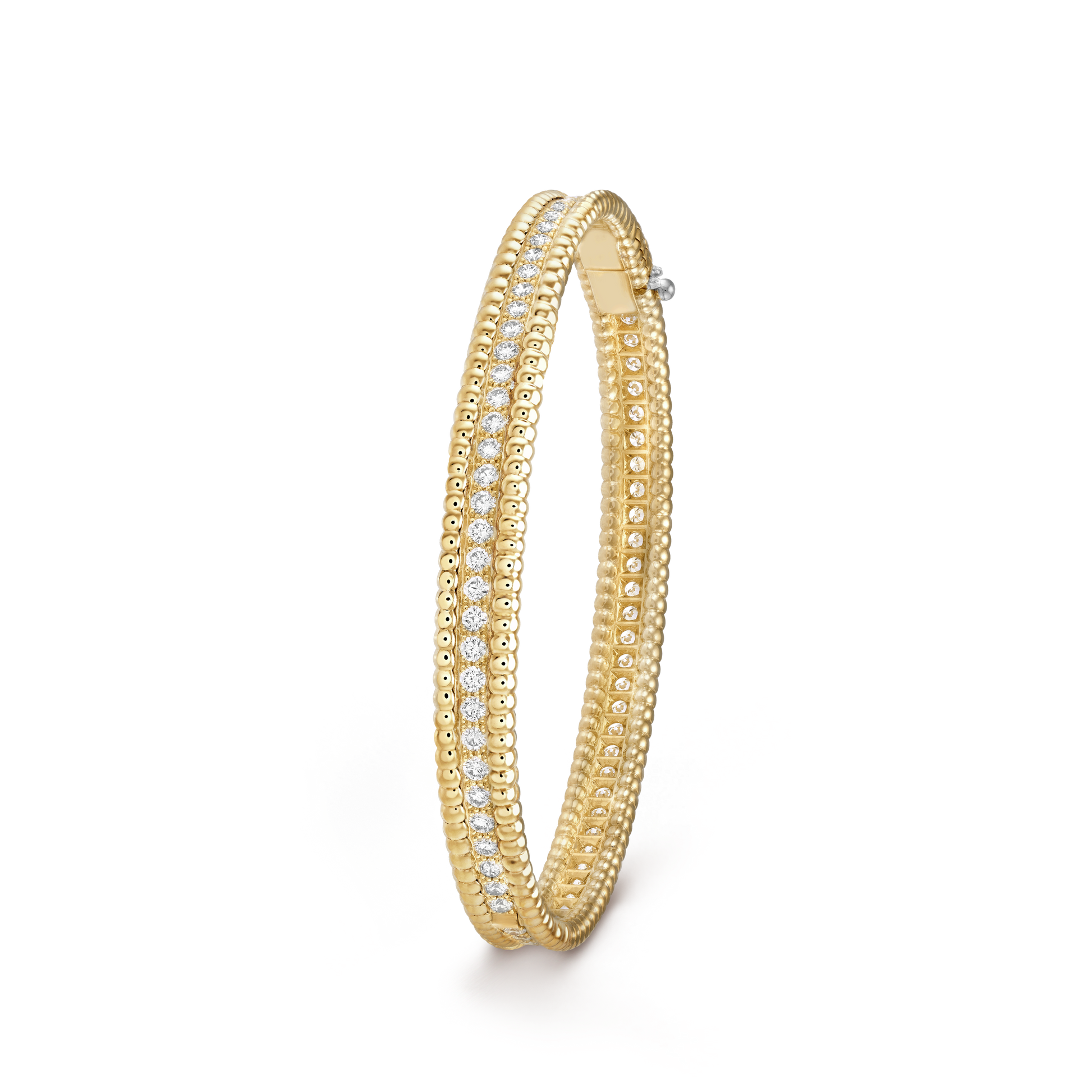 18K Celestial Perl̩e Diamonds One Row Bracelet