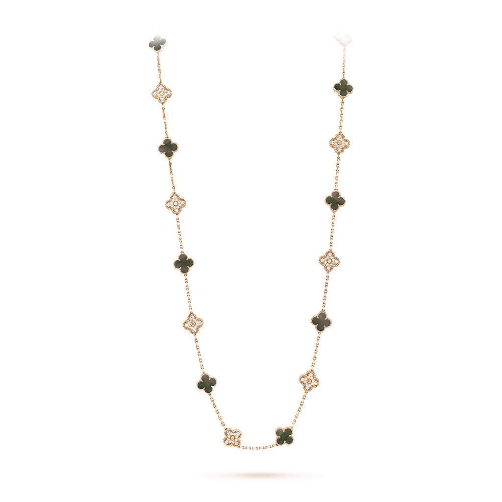 18K Celestial Vintage Alhambra 20 Motifs Long Necklace
