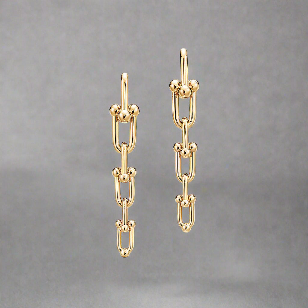18K Celestial T HardWear Graduated Link Earrings