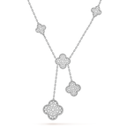 18K Magic Alhambra Six Motifs Diamonds Necklace