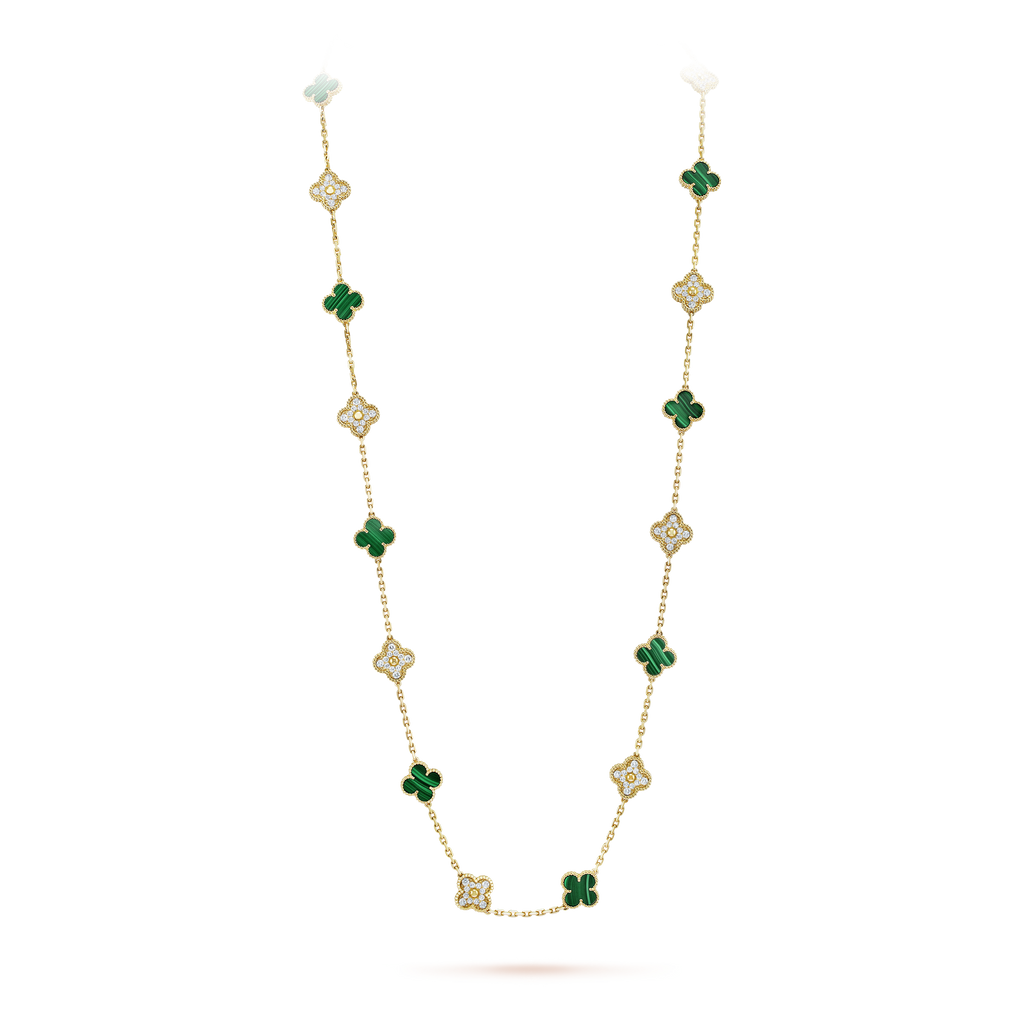 18K Celestial Vintage Alhambra 20 Motifs Long Clover Necklace