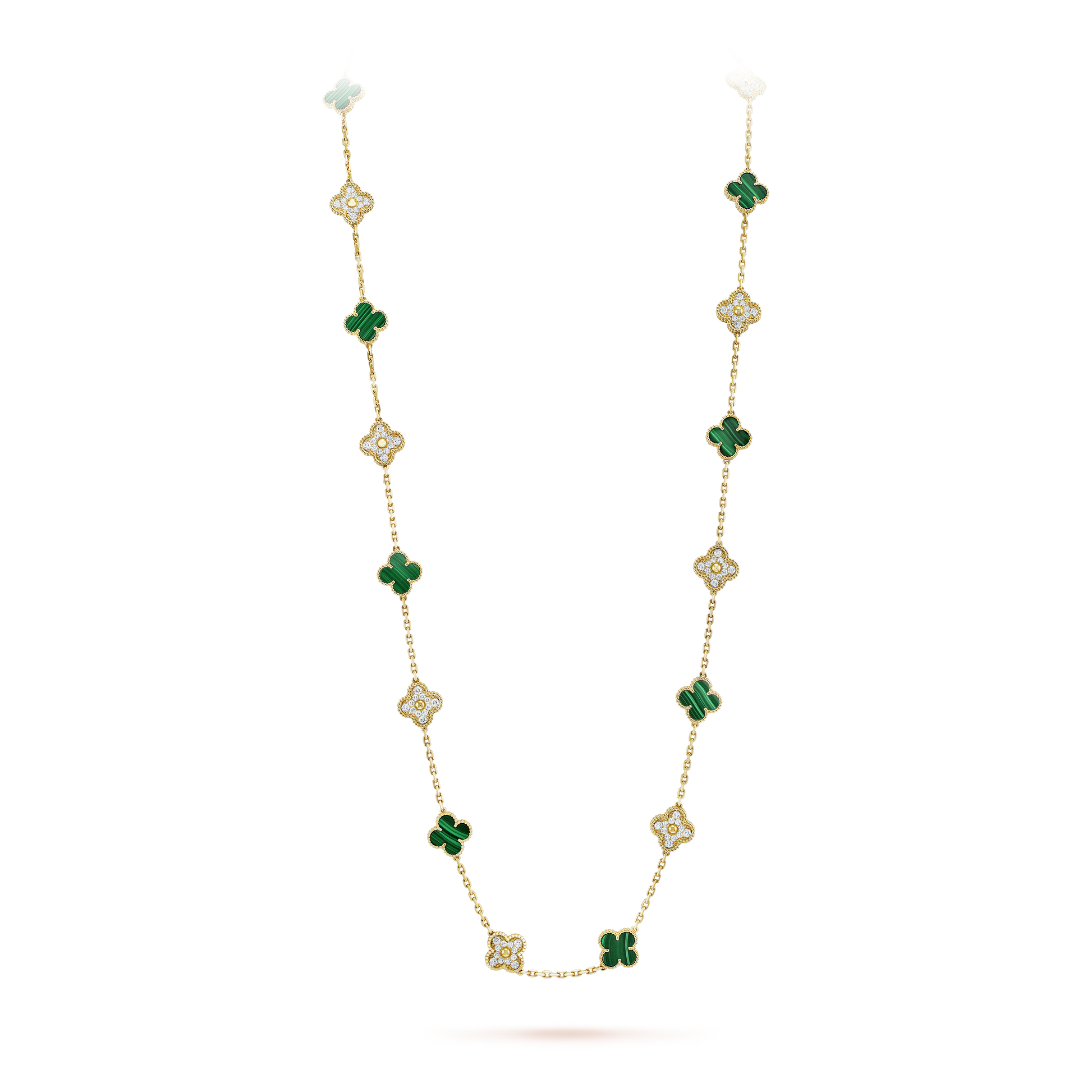 18K Celestial Vintage Alhambra 20 Motifs Long Clover Necklace