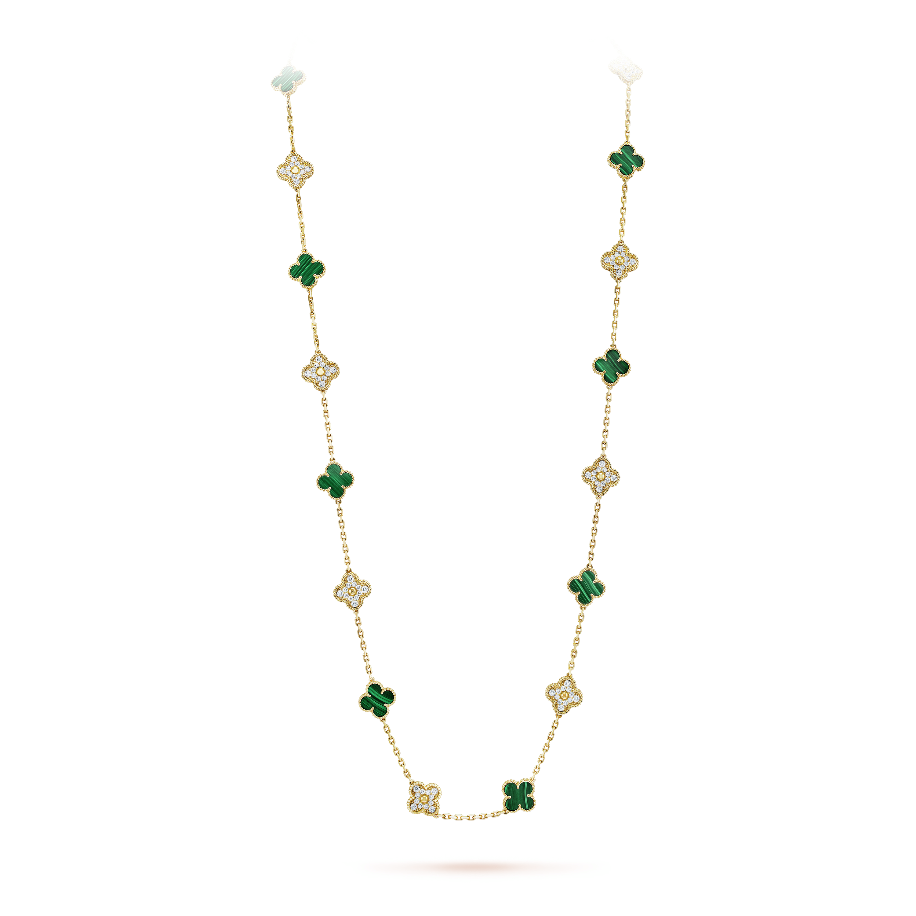18K Celestial Vintage Alhambra 20 Motifs Long Clover Necklace