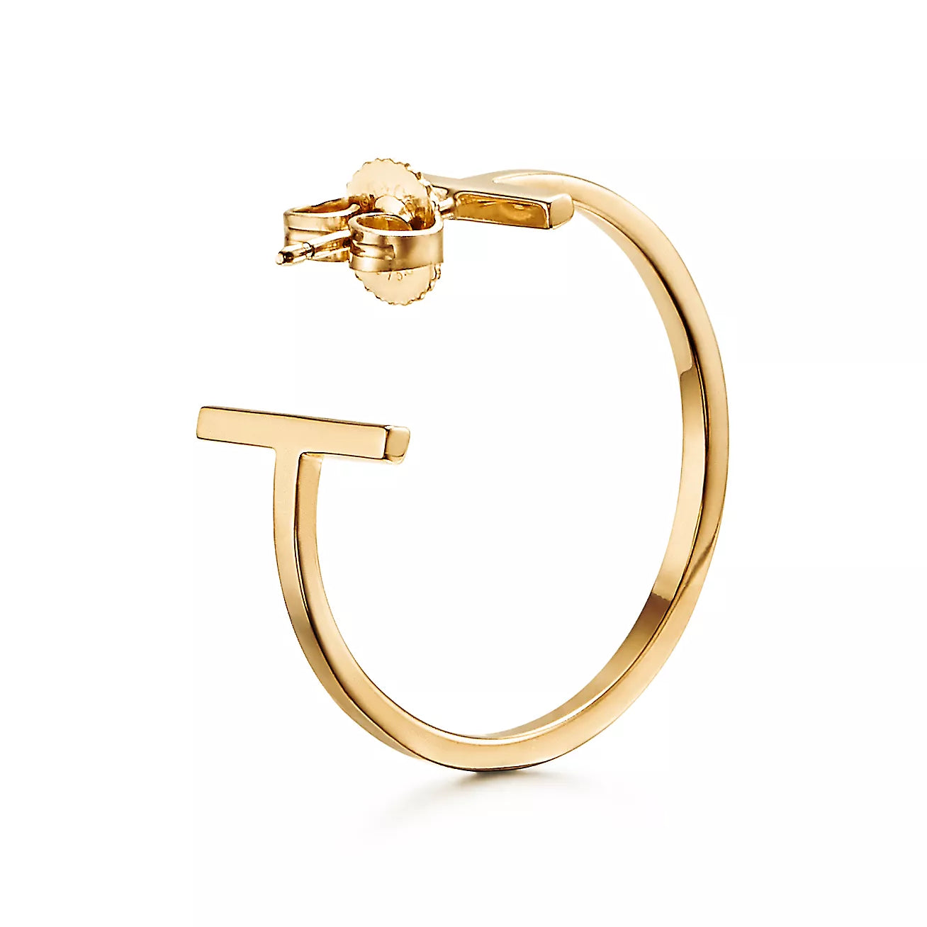 18K Celestial T Hoop Earrings