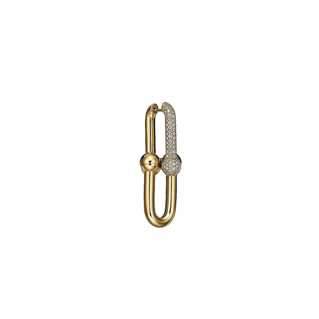 18K Celestial T HardWear Large Link Diamonds Earrings