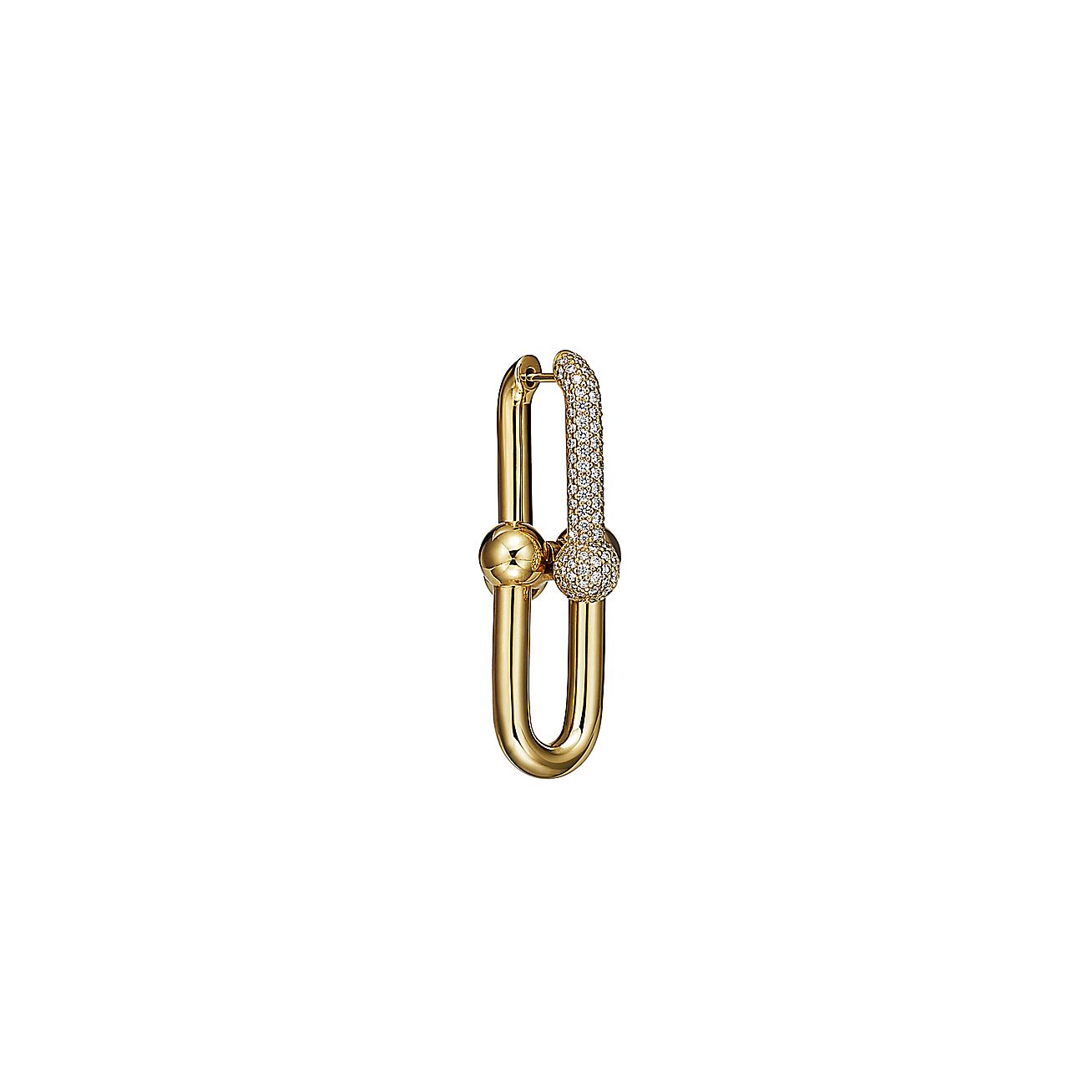 18K Celestial T HardWear Large Link Diamonds Earrings