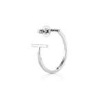 18K Celestial T Hoop Earrings