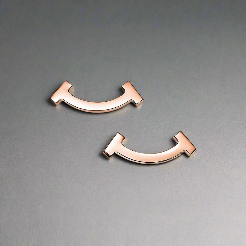 18K Celestial T Smile Earrings