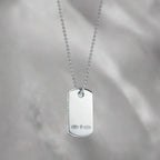 18K Celestial T 1837 Tag Pendant Necklace