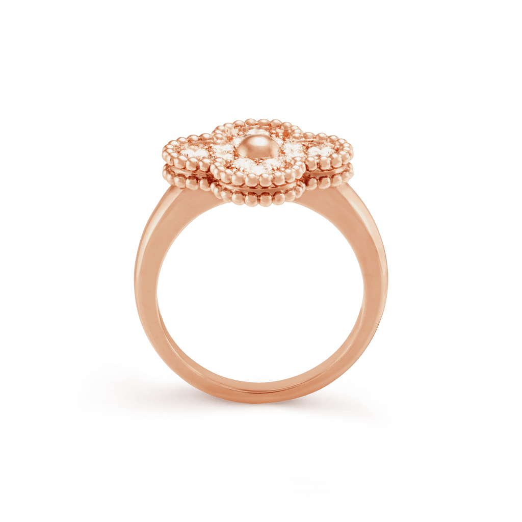 18K Celestial Vintage Alhambra Diamonds Ring