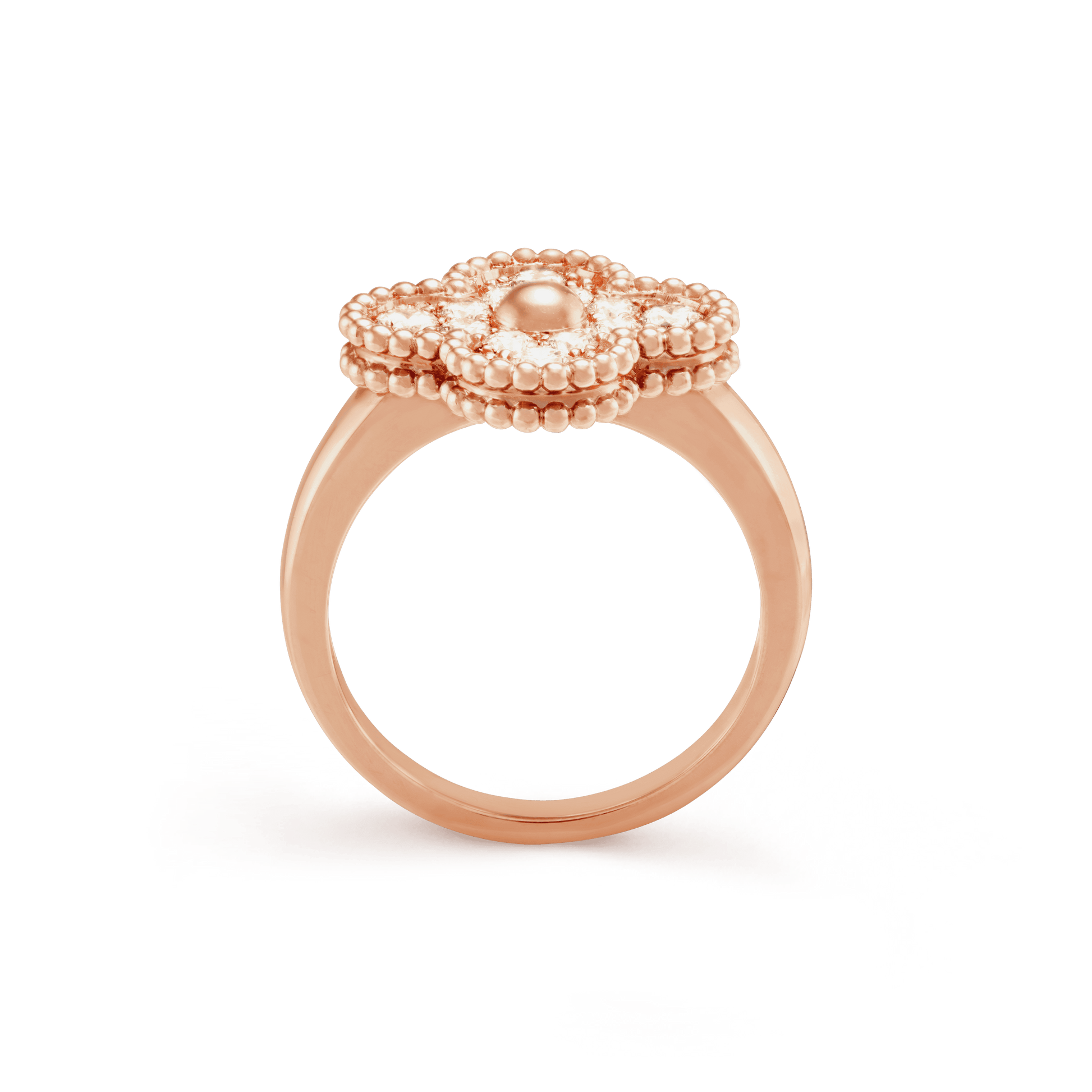 18K Celestial Vintage Alhambra Diamonds Ring