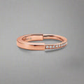 18K Celestial T Lock Diamonds Rose Gold Ring