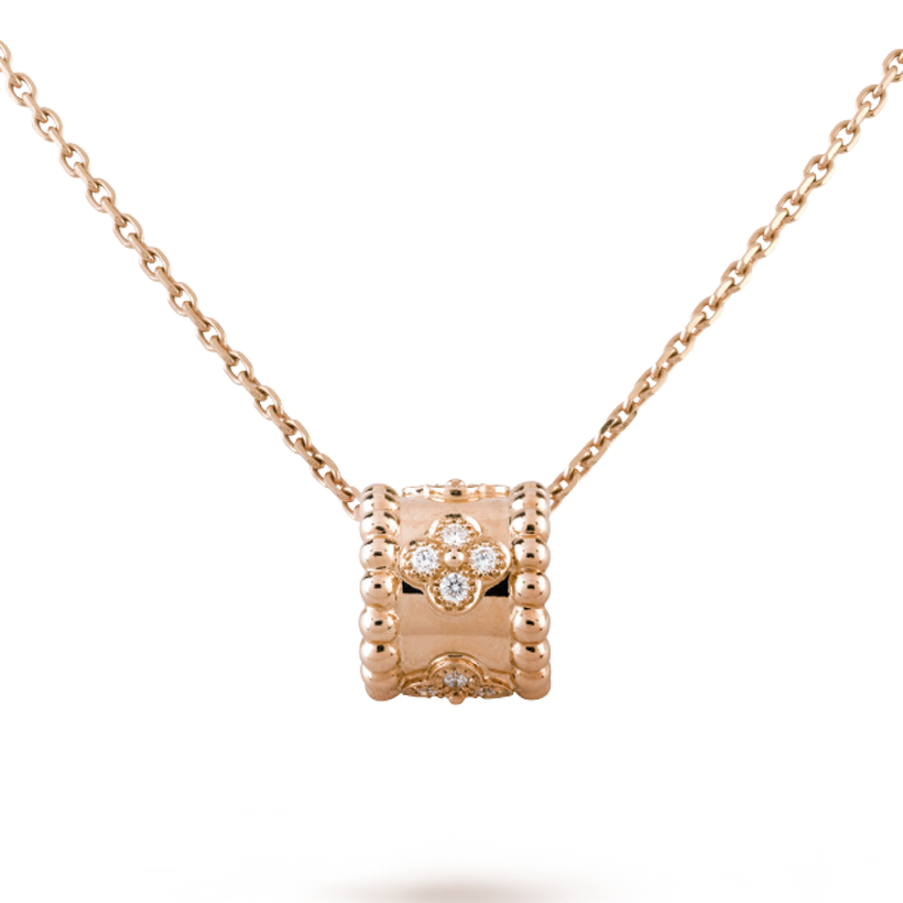 18K Celestial Perl̩e Clovers Pendant Necklace