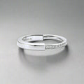 18K Celestial T Lock Diamonds White Gold Ring