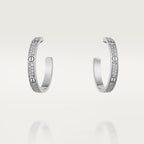 18k Love Pave Diamonds Earrings