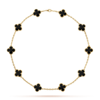 18K Alhambra Black 10 Motifs Necklace