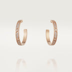 18k Love Pave Diamonds Earrings
