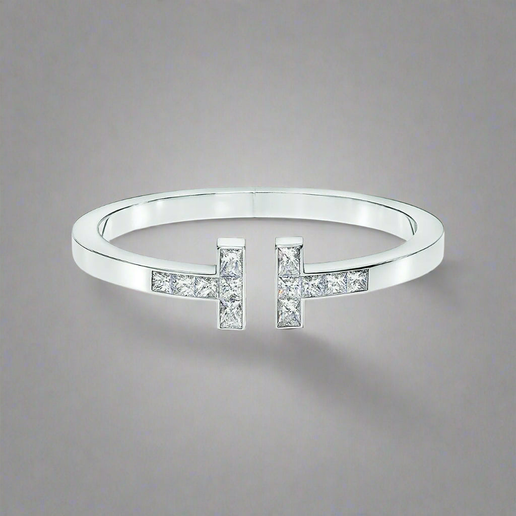 18K Celestial T Diamond Square Bracelet