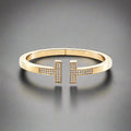 18K Celestial T Diamond Square Bracelet