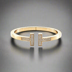 18K Celestial T Diamond Square Bracelet