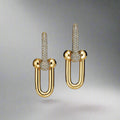 18K Celestial T HardWear Large Link Diamonds Earrings