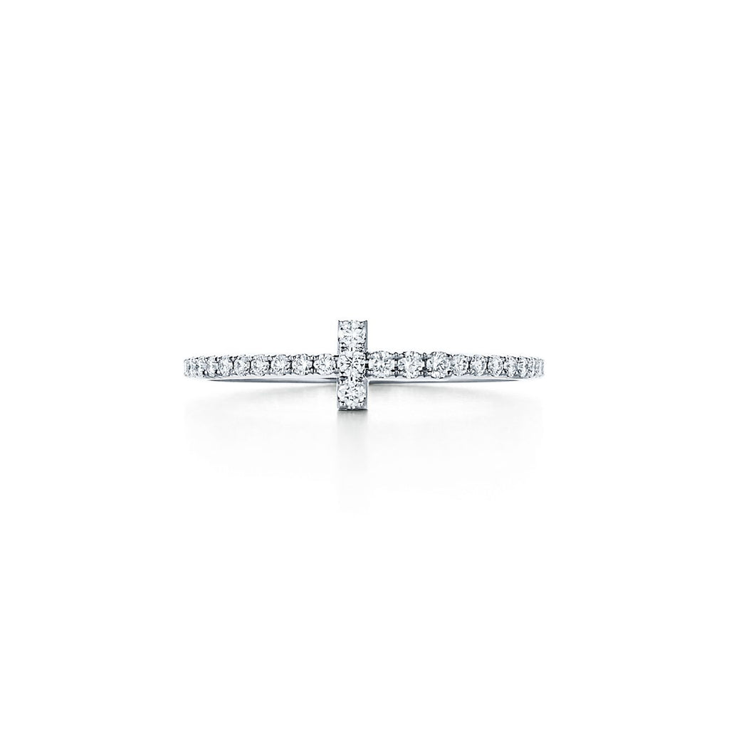 18K Celestial T Diamond Wire  Ring