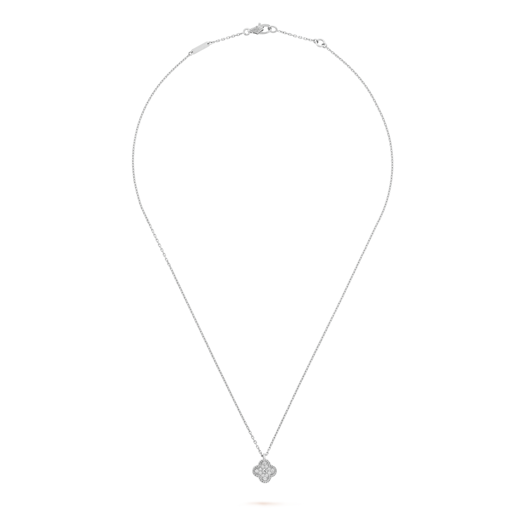 18K Celestial Sweet Alhambra Diamond Necklace