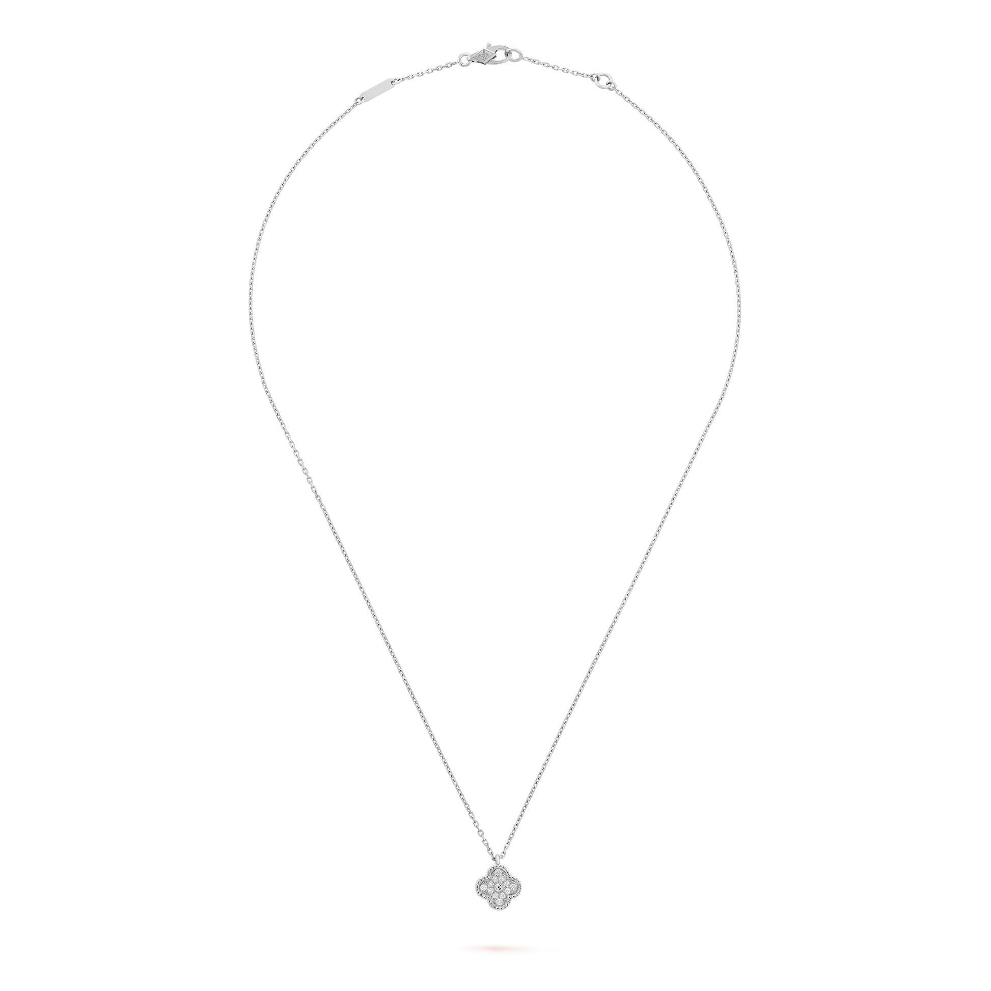18K Celestial Sweet Alhambra Diamond Necklace