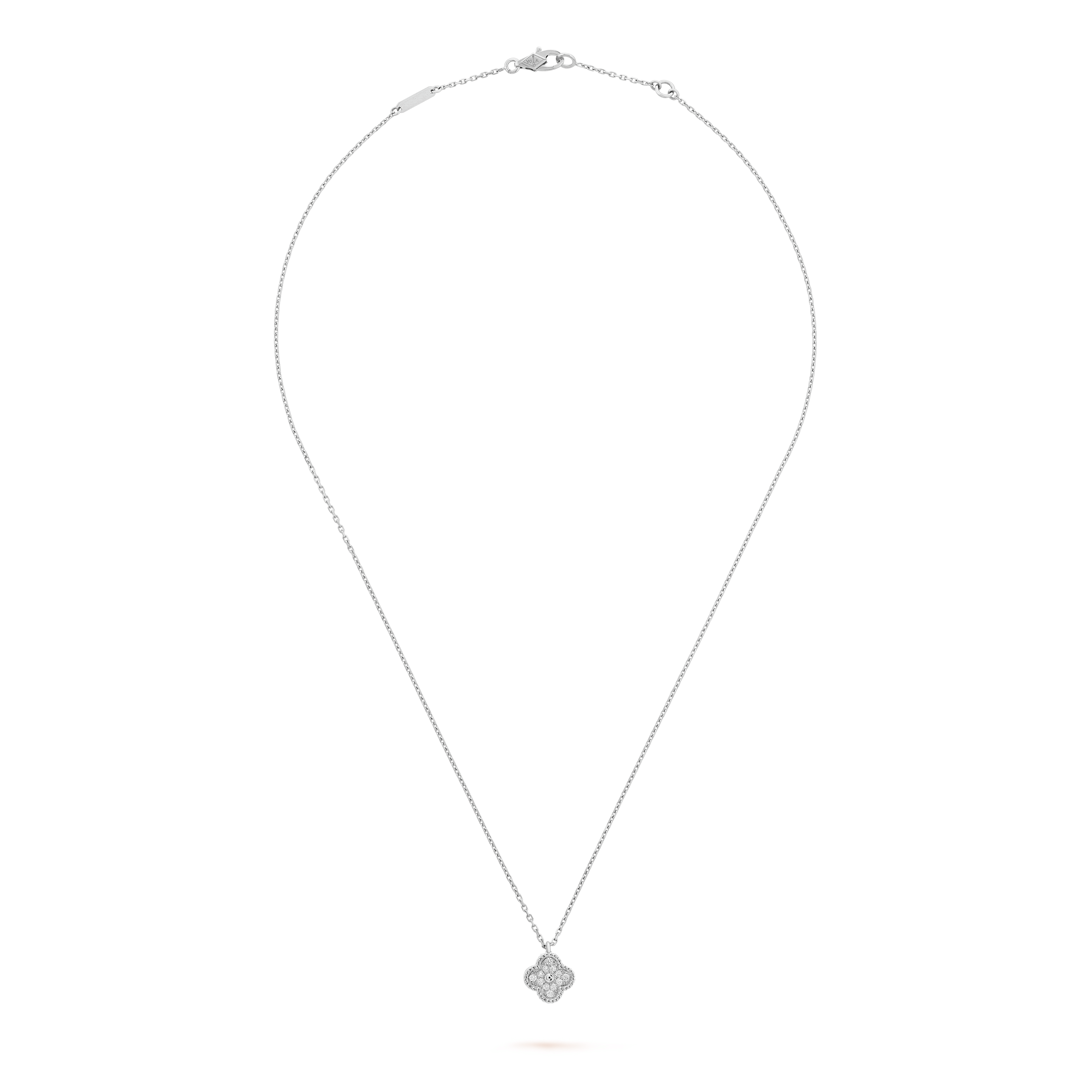 18K Celestial Sweet Alhambra Diamond Necklace