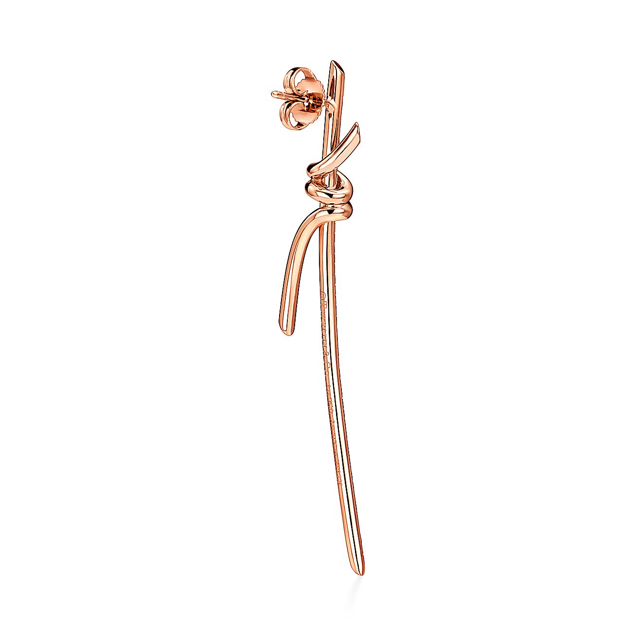 18K Celestial T Knot Drop Diamonds Earrings