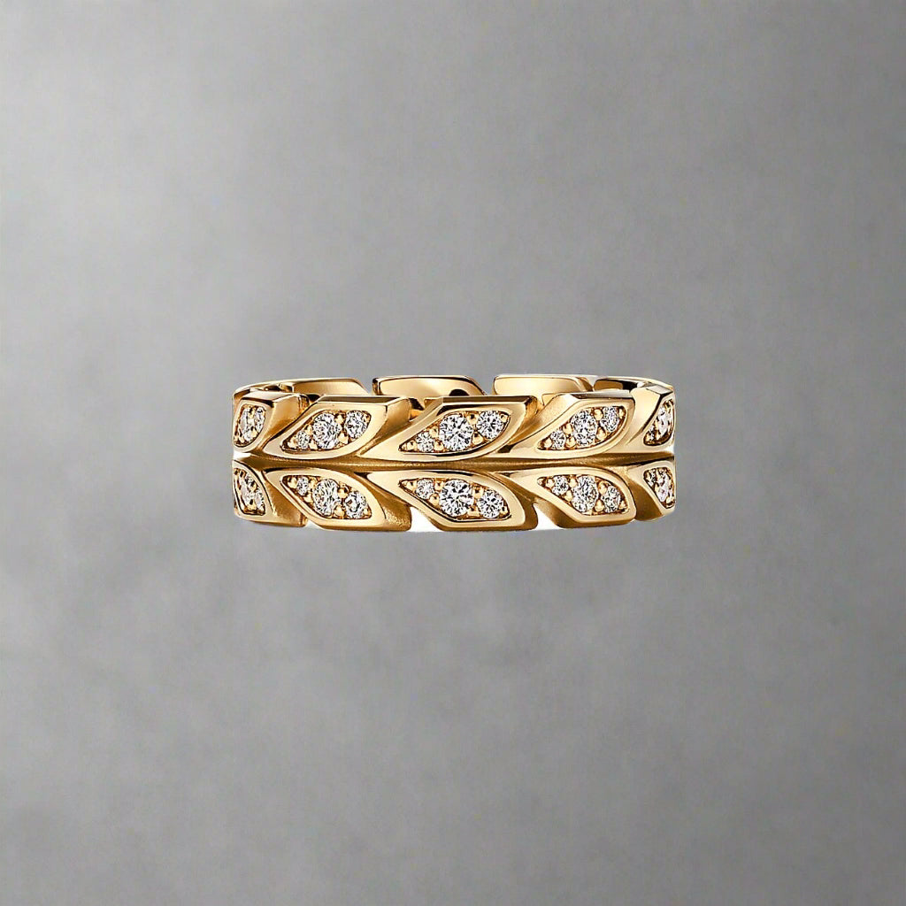 18K Celestial Yellow Gold Victoria Vine  Ring