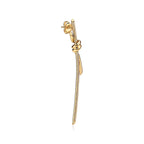 18K Celestial T Knot Drop Diamonds Earrings