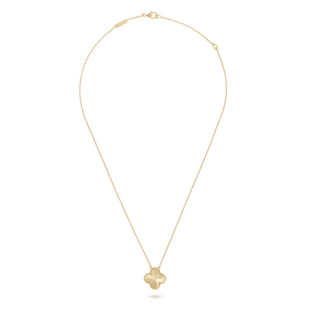 18K Celestial Vintage Alhambra Pendant Clover Necklace
